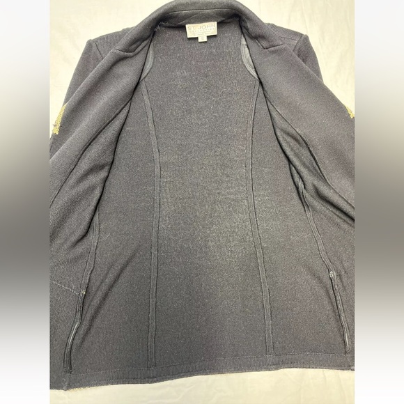 St John Collection by Marie Gray Gold Trim Cardigan - Picture 6 of 8